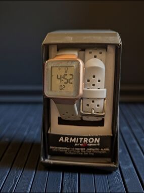 Chic Arrmitron Unisex Adult Sport Wristwatch Digital Watch with Extra Band